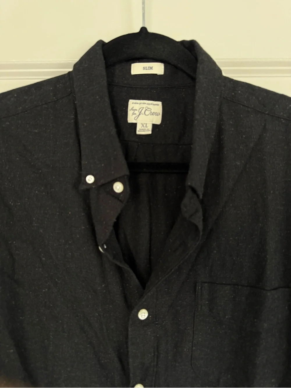 J. Crew Black Long-Sleeve Button-Down Shirt